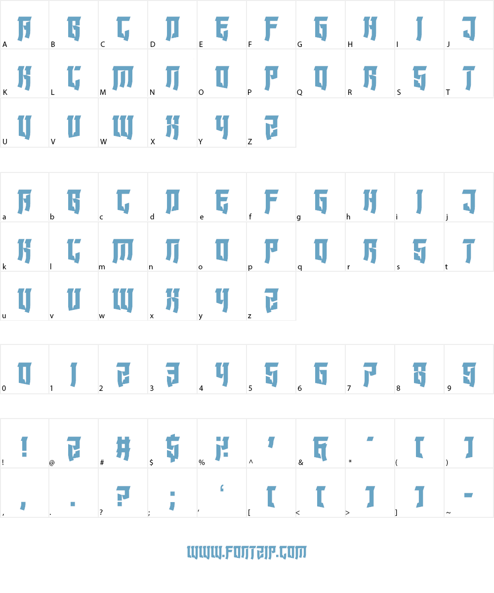Wonders of the Orient Font Character